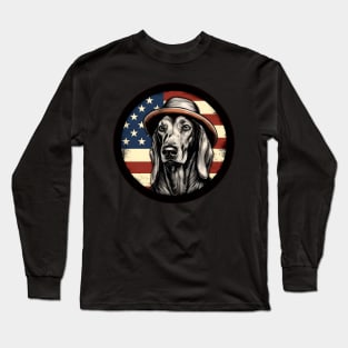 Patriotic Saluki Long Sleeve T-Shirt